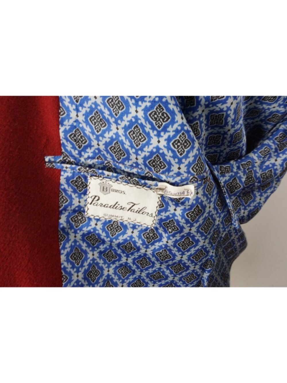 Paradise Tailors 1979 Custom Red 100% Cashmere Sport Coat Jacket Sz 38R - Picture 8 of 9